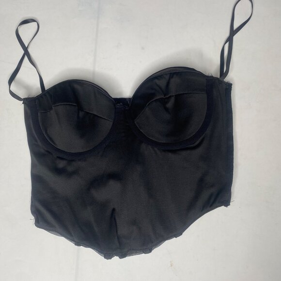 Windsor Beaded Bustier Womens Size S Black Adjustable Beaded Embellished Croppe - Picture 4 of 14